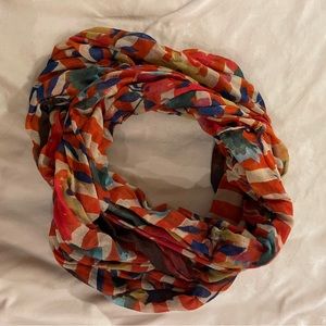 Fall tones circle scarf